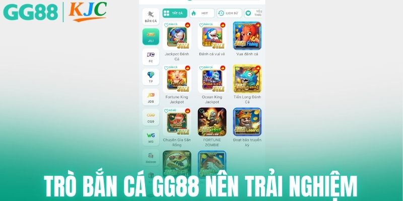 Trò bắn cá GG88 nên tham gia trải nghiệm