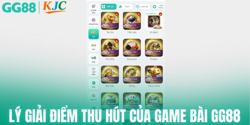 Lý giải điểm thu hút của game bài GG88