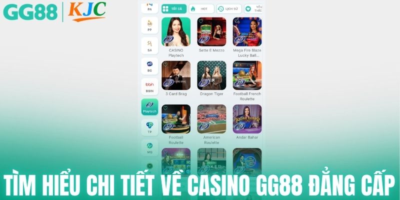 Tìm hiểu chi tiết về casino GG88 đẳng cấp